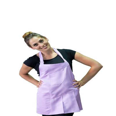 tessile astorino Women's Apron for Hairdressers and Beauticians, Lilac, Made in Italy