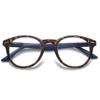 VEVESMUNDO Round Retro Reading Glasses, +2.0, Leopard and Blue view 1