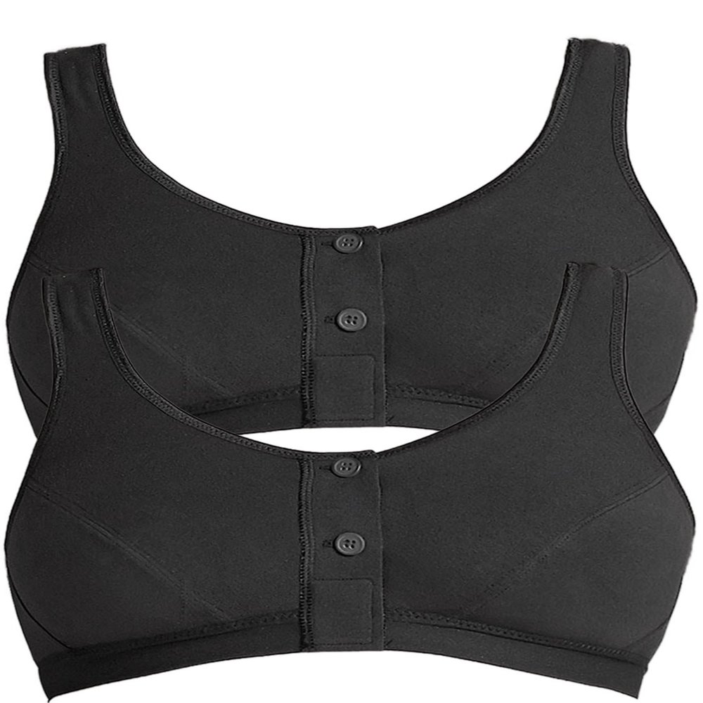 Anita 2-Pack Prosthesis Bra 5315X, Size 75C, 1x Black and 1x Black