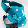 Personalized Dog Harness, Turquoise Dots, Sizes S–XXL view 3