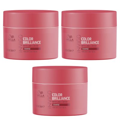 Invigo Color Brilliance Mask by Wella Professionals for Thick Hair, 3 x 150 ml