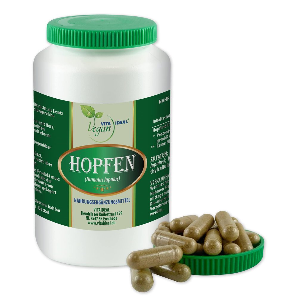VITA IDEAL Vegan Hops Flowers, 120 Capsules