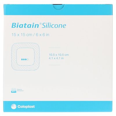 BIATAIN Silicone Foam Dressing 15 x 15 cm, 5 Count