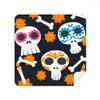 DIYthinker Bone Skull Flowers Mexico Culture Illustration Glasses Cleaning Cloth, Suede Fabric, 2-Pack view 1