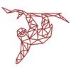 WANDKINGS Wall Decal – Origami-Style Sloth – 110 x 93 cm – Dark Red – Choose from 5 Sizes & 35 Colors view 3