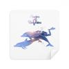 DIYthinker Swimming with Dolphins Illustration Glasses Cleaning Cloth, Phone Screen Cleaner, Suede Fabric, 2 pcs view 1