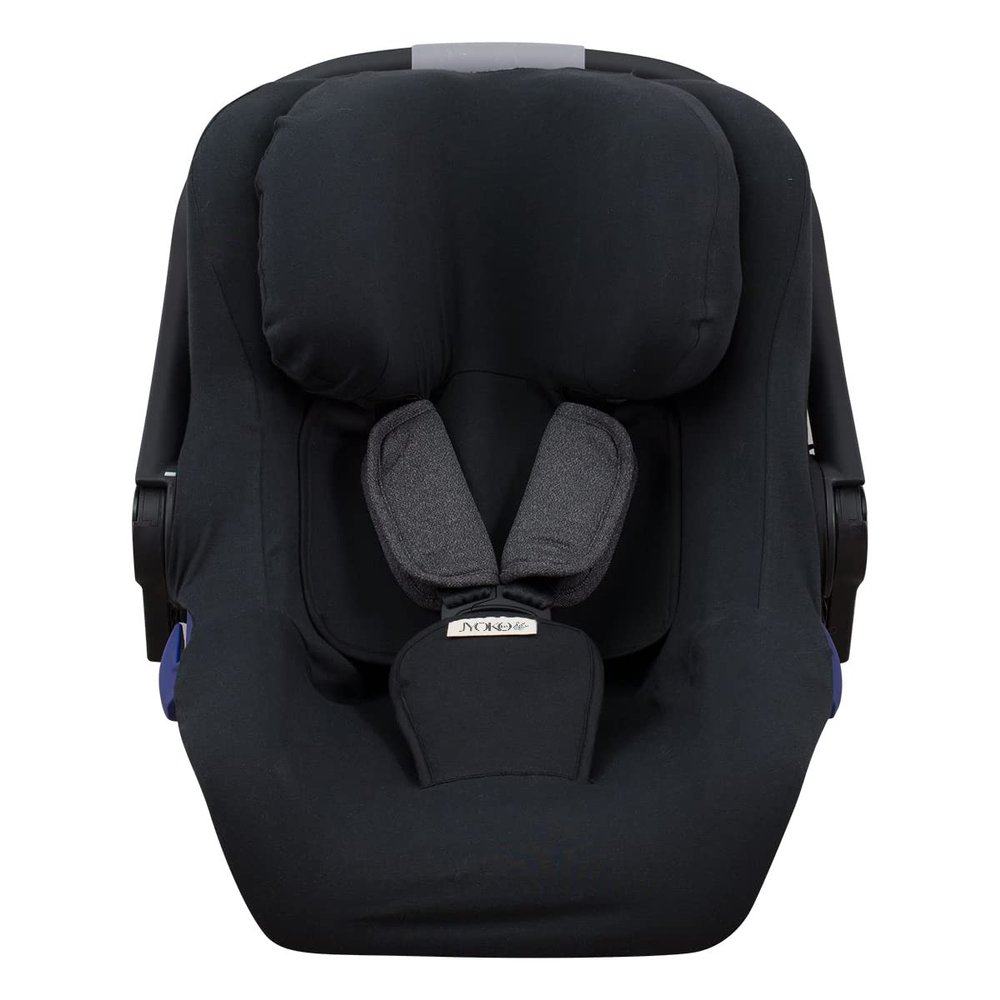 JYOKO KIDS Infant Car Seat Cover for Group 0, Compatible with Concord Neo and Jane Koos, Cotton (Black Series)