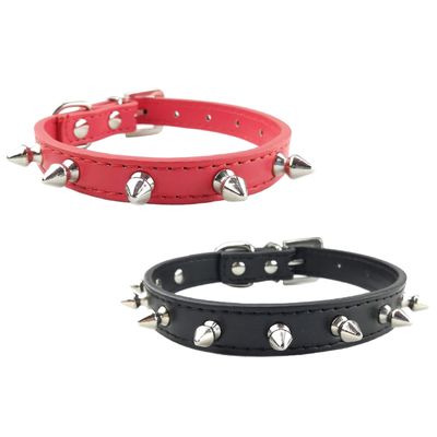 Newtensina Fashion 2-Piece Studded Dog Collar Set for Small Dogs and Cats