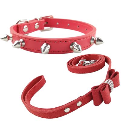 Newtensina Fashion Dog Collar and Leash with Studs