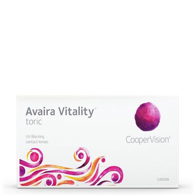 CooperVision Avaira Vitality Toric Monthly Soft Contact Lenses, 6 ct / BC 8.5 mm / DIA 14.5 mm / CYL -0.75 / Axis 40 / -5.75 Diopters