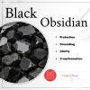 mookaitedecor Black Obsidian Thumb Worry Stones, 4-Piece Set view 2