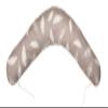 EMI&SAM Nursing Pillow Cover, 190 cm, Replacement Cover (Gray Feather) view 2