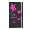 Pink Star Felt U-Heft Cover with Name and Vaccination Record Compartment view 2