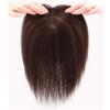 Clip-In Remy Human Hair Topper for Women with Thinning Hair, 7.6 x 10.2 cm, Hand-Tied Mono Crown, 25.4 cm, Dark Brown view 1