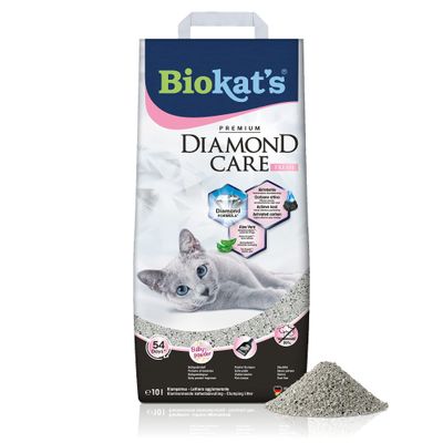 Biokat's Diamond Care Fresh Cat Litter with Baby Powder Scent - 10L