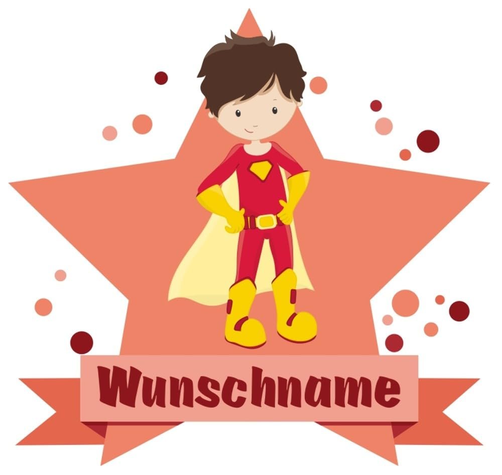 Superhero Jay Personalized Wall Sticker Door Sign, 25 x 22 cm