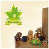 Samunshi Frog Wall Decal Door Sign with Personalized Name, Multicolor, 70 x 61 cm view 3