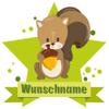 Samunshi Squirrel Personalized Name Door Sign Wall Decal, 100 x 87 cm, Multicolor view 1