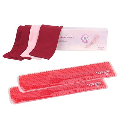 NEWGO Perineal Cold Compresses for Postpartum, 4 Fabric Covers + 2 Cooling Pads