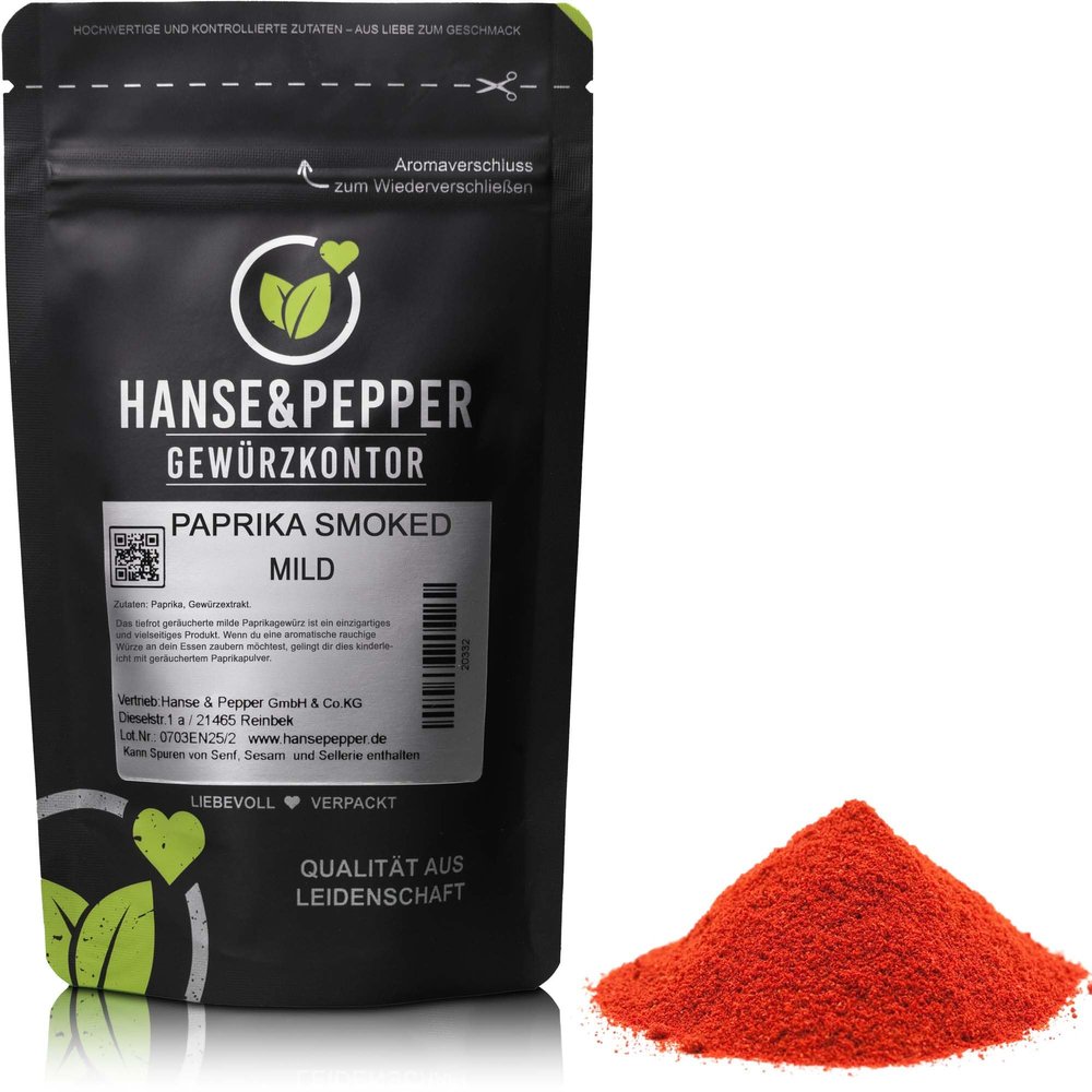 500 g Mild Smoked Paprika Powder – Top Quality, Chefkoch Series