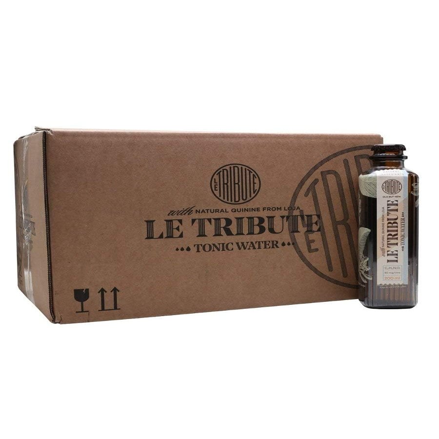 FRESH LE TRIBUTE GIN | Tonic Water | Natural Citrus Additions from Its Own Distillery | Quinine from Loja, Ecuador | 24 x 200 ml