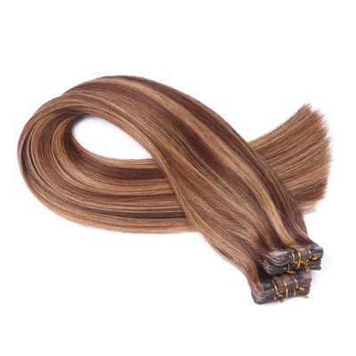 Tape-In Hair Extensions #6/27 Highlighted, 40 cm, 60 Wefts, 100% Remy Human Hair