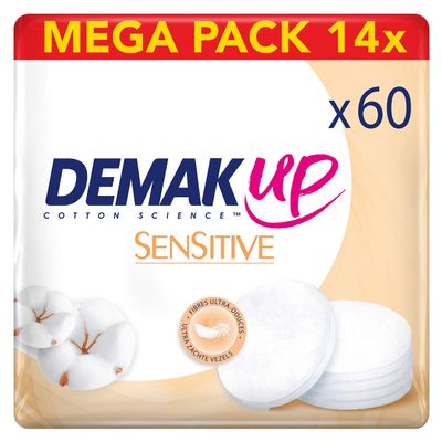 Demak'Up Sensitive Cotton Pads, 840 Count
