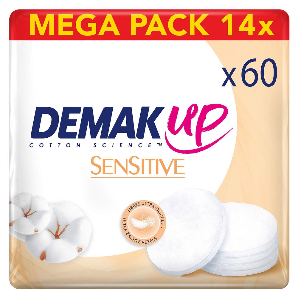 Demak'Up Sensitive Cotton Pads, 840 Count