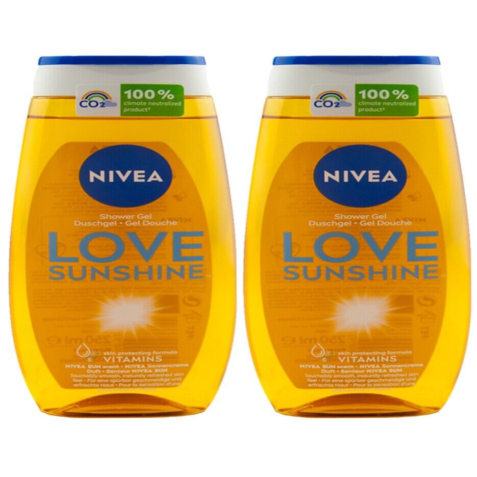 NIVEA Care Shower Original Scent SUN Welcome Sunshine, 2-Pack (2 x 250 ml)