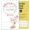 OLGS Mother-Child Pass Cover: Cute Boho Design, Personalized with Name, Fox view 1