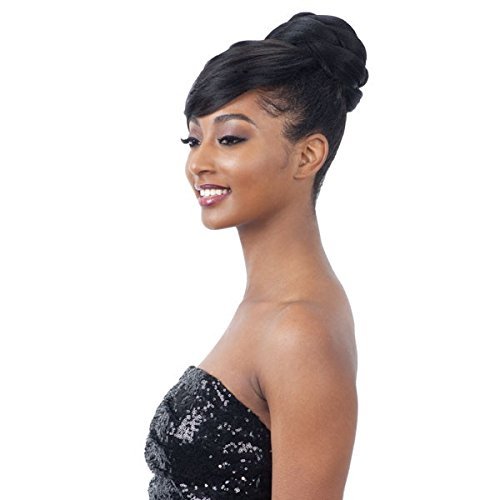 TWISTED BUN BANG (4 Medium Brown) - Equal Synthetic Bun & Swoop Side Bang
