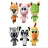 Multipet Knobby Noggins Plush Dog Toys, 4 in, 6-Pack view 1