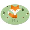 Door Sign with Name Luis and Fox Motif for Boys view 1