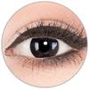 Colored Halloween Contact Lenses by Glamlens, Prescription -4.50, 1 Pair White Crazy Fun “BlackOut” Lenses with Case view 1
