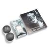 Colored Halloween Contact Lenses by Glamlens, Prescription -4.50, 1 Pair White Crazy Fun “BlackOut” Lenses with Case view 3