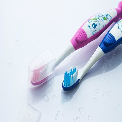 THIENEL 20355 Toothbrushes with Suction Cup, Otto Design, Pink (12-Pack)