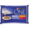 Purina ONE Chicken & Beef Fresh Pouches for Adult Cats, 4 x 85 g view 1