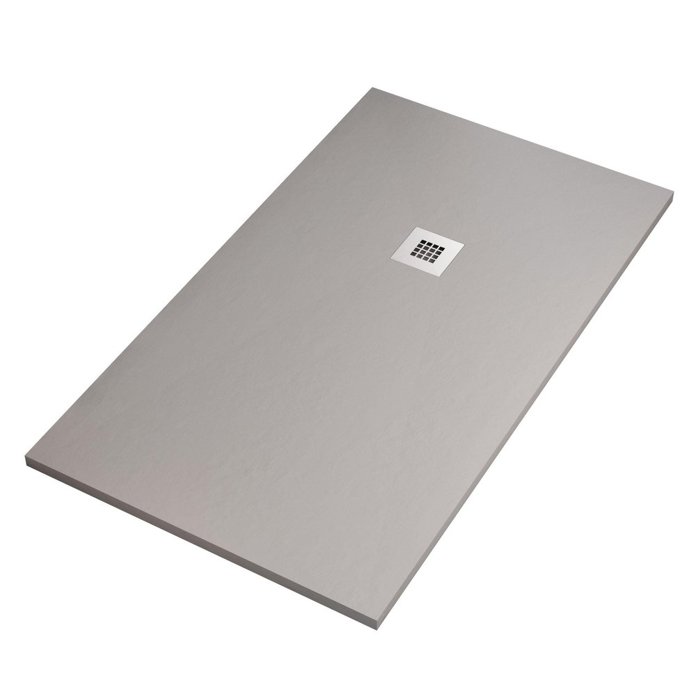 Light Gray Marble-Resin Mineral Stone Shower Tray PLUS, 80 x 190