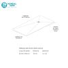 Light Gray Marble-Resin Mineral Stone Shower Tray PLUS, 80 x 190 view 2