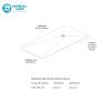 Light Gray Marble-Resin Mineral Stone Shower Tray PLUS, 80 x 190 view 3