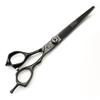 7-Inch Pet Scissors Set for Shaping and Thinning, Japanese 440C Steel, Two Colors, Gemstone Screws view 2