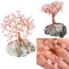 mookaitedecor Natural Rose Quartz Crystal Tree with Fluorite Base view 3