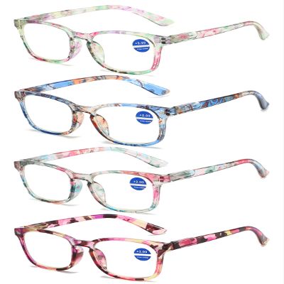 VEVESMUNDO Women's Floral Blue Light Blocking Reading Glasses