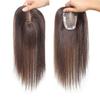 Human Hair Topper for Thinning Hair, 7.6 x 11.9 cm, Monofilament, Hand-Tied, Remy Hair, 25.4 cm, Light Brown view 1