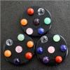 7 Chakra Star Group Natural Rose Quartz Crystal Ball Statue view 3