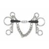 Shires Equikind Plus Pelham Peanut Link Bit, 5 1/2-Inch, Silver/Black view 1