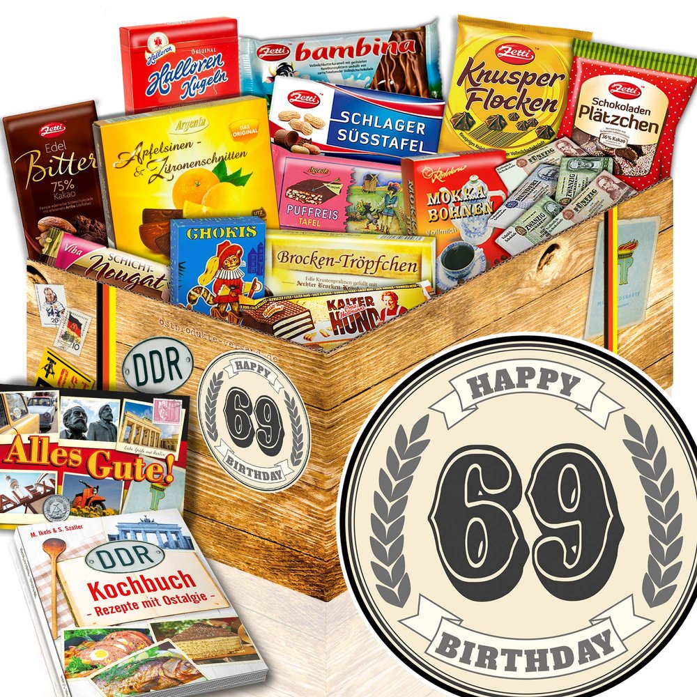 69th Birthday Gift Box with DDR Chocolate Products