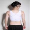 BaronHong Front 3-Row Hook Elastic, Breathable Chest Binder, Tomboy Trans Lesbian (White, L) view 2