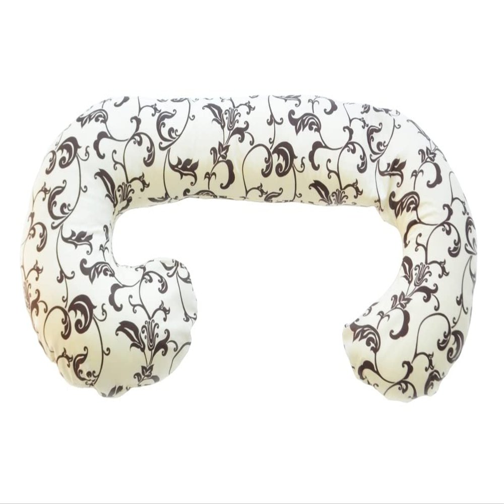 Velinda Baby Nursing, Pregnancy & Side Sleeper Pillow – Scroll Pattern on Light Background