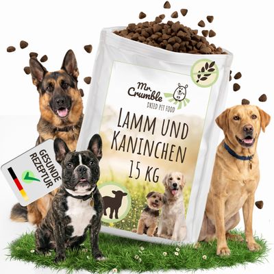 Mr. Crumble Dry Dog Food with Lamb & Rabbit, Grain-Free Complete Food, 15 kg